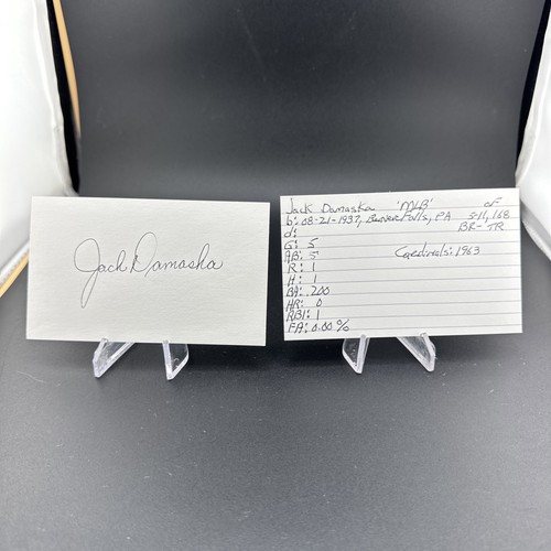 Scheda indice 3x5 autografata